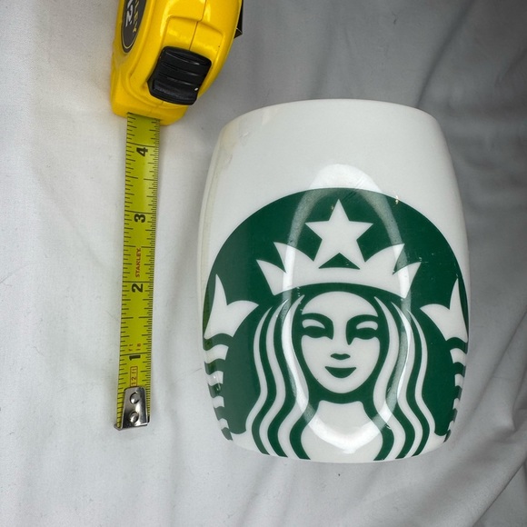 STARBUCKS 2010 Coffee Large Ceramic Mug Cup Green Mermaid Logo 14 oz. - Picture 2 of 6